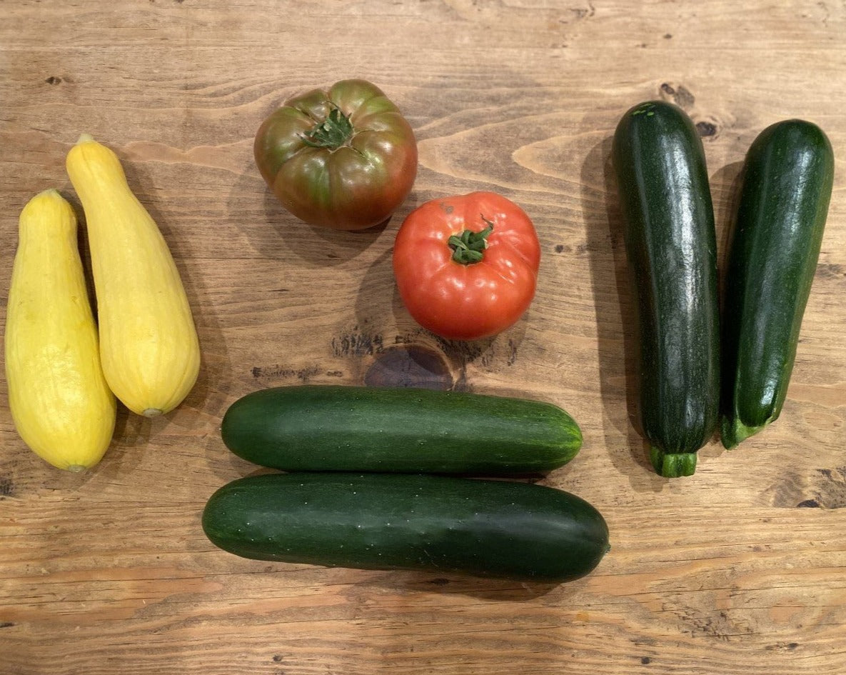 Variety Pack - Cucumber, Zucchini, Slicing Tomato, Squash - $10